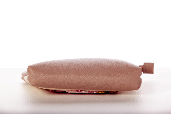 DIY Bead Embroidery kit Leatherette cosmetic bag