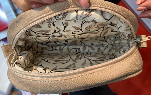 DIY Bead Embroidery kit Leatherette cosmetic bag