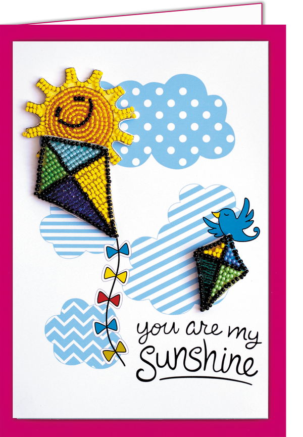 DIY kit postcard 3D for embroidery with beads