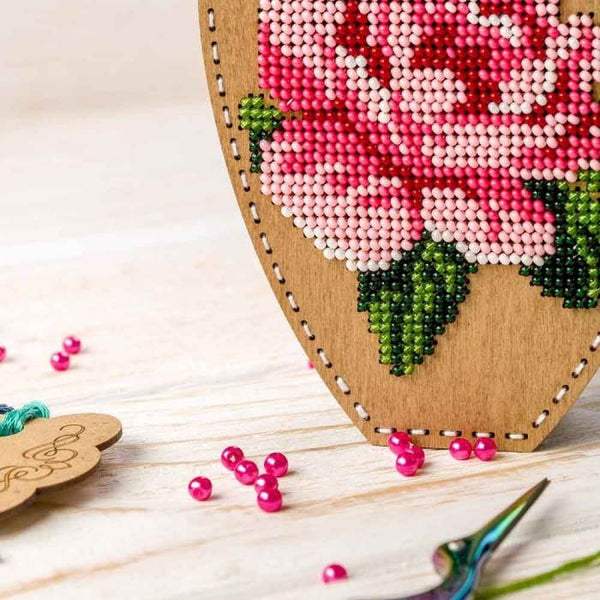 DIY Bead Embroidery on wood kit