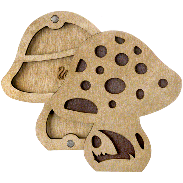 Bead organizer with wooden lid