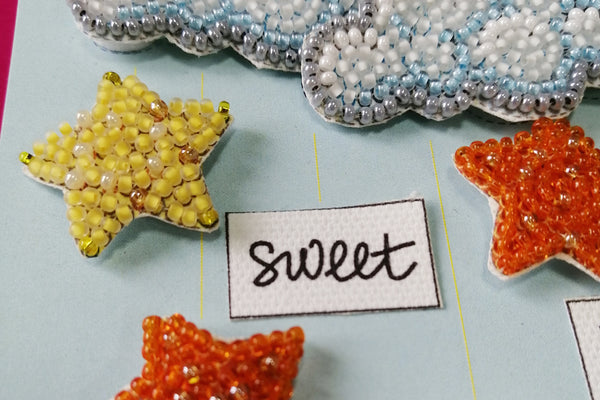 DIY kit postcard 3D for embroidery with beads