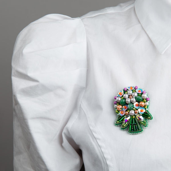 Beadwork kit for creating broоch