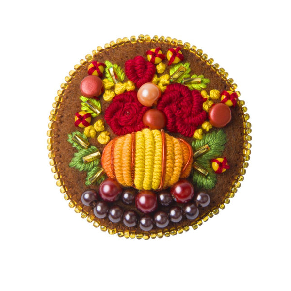 Beadwork kit for creating broоch