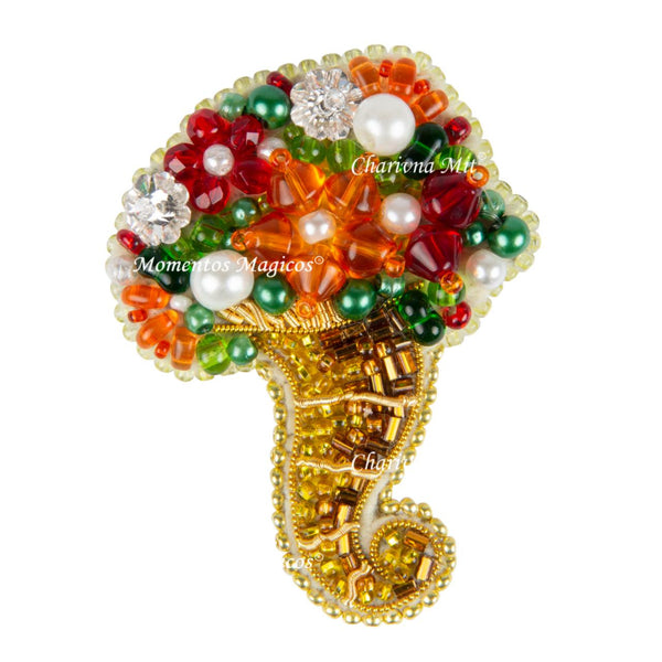 Beadwork kit for creating broоch