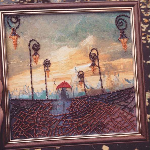 Canvas for bead embroidery