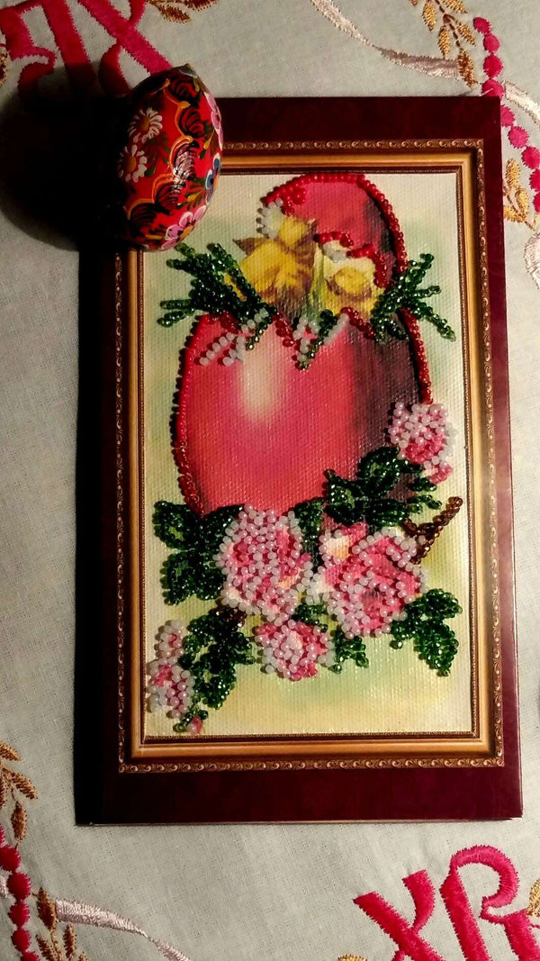 DIY Bead embroidery postcard kit