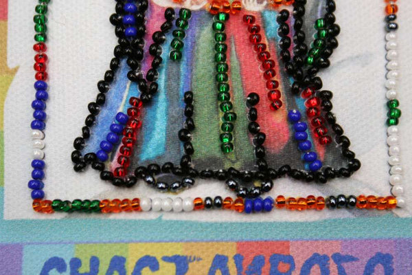 DIY Bead embroidery postcard kit