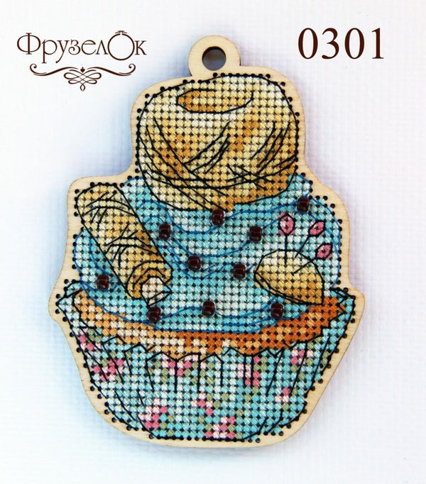 DIY Cross stitch kit on wood