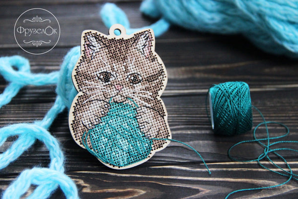 DIY Cross stitch kit on wood