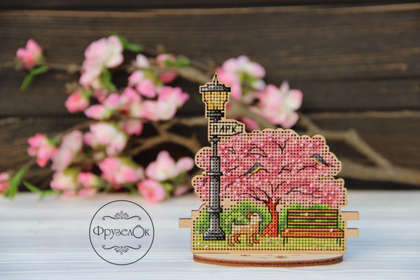 DIY Cross stitch kit on wood