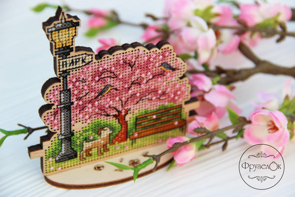 DIY Cross stitch kit on wood