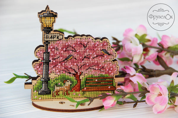 DIY Cross stitch kit on wood