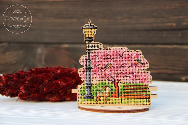 DIY Cross stitch kit on wood