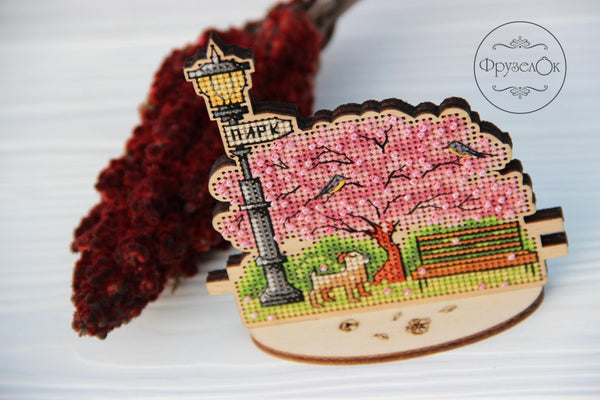 DIY Cross stitch kit on wood