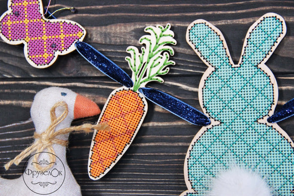 DIY Cross stitch kit on wood