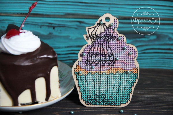 DIY Cross stitch kit on wood