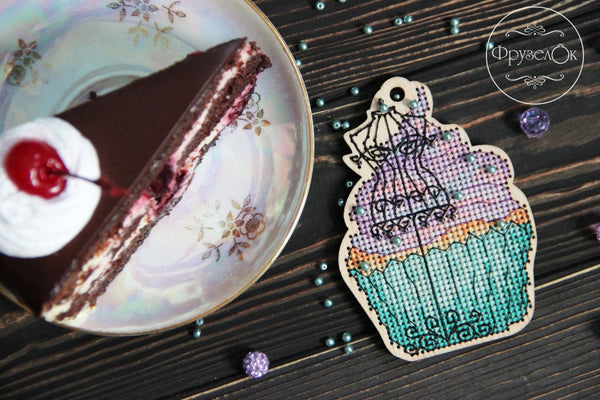 DIY Cross stitch kit on wood