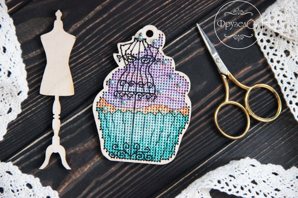 DIY Cross stitch kit on wood