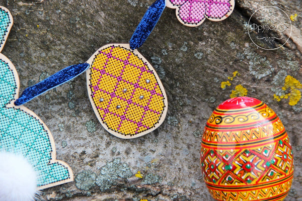 DIY Cross stitch kit on wood