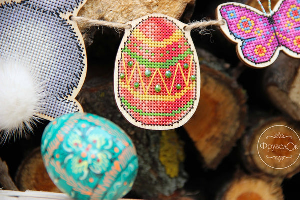 DIY Cross stitch kit on wood