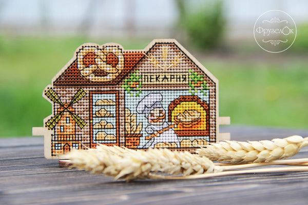 DIY Cross stitch kit on wood