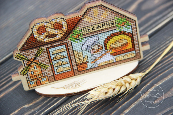 DIY Cross stitch kit on wood