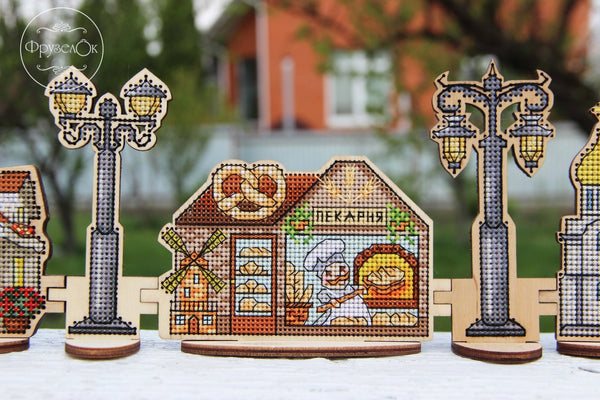 DIY Cross stitch kit on wood