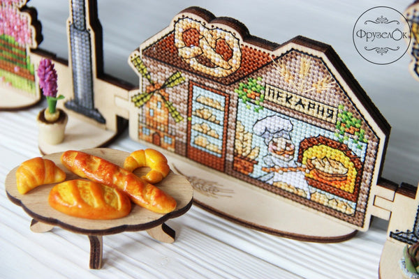 DIY Cross stitch kit on wood