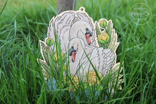 DIY Cross stitch kit on wood