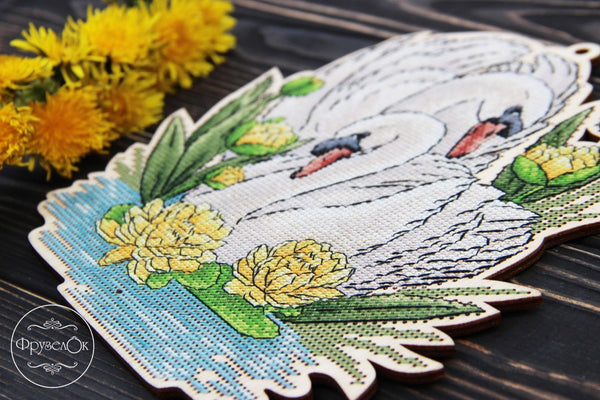 DIY Cross stitch kit on wood