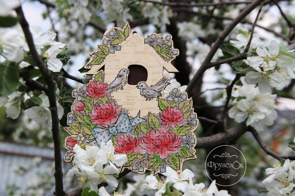 DIY Cross stitch kit on wood