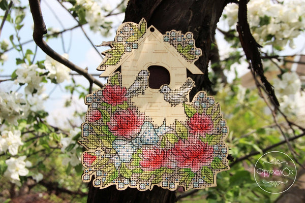 DIY Cross stitch kit on wood