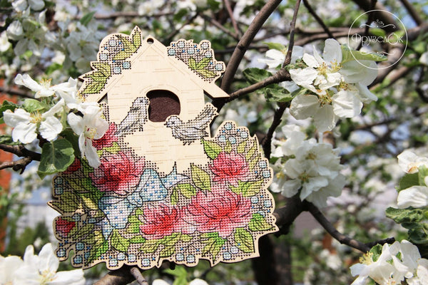 DIY Cross stitch kit on wood