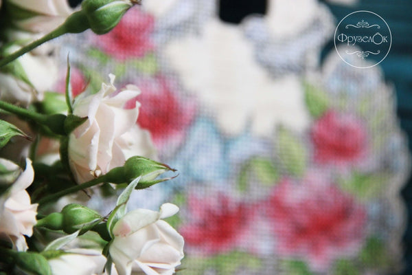 DIY Cross stitch kit on wood