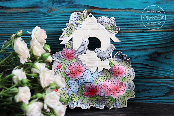 DIY Cross stitch kit on wood