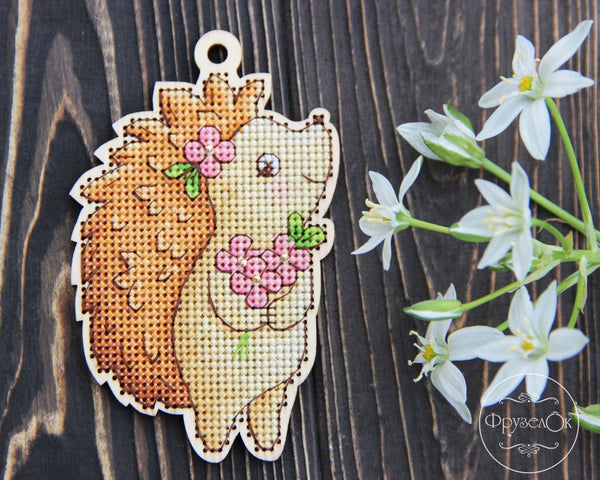 DIY Cross stitch kit on wood