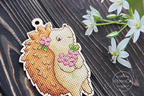 DIY Cross stitch kit on wood