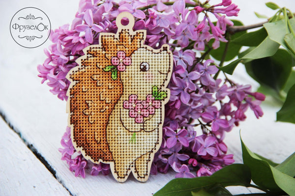 DIY Cross stitch kit on wood