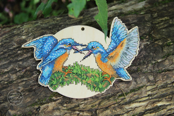 DIY Cross stitch kit on wood