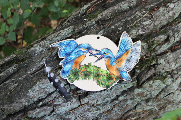 DIY Cross stitch kit on wood