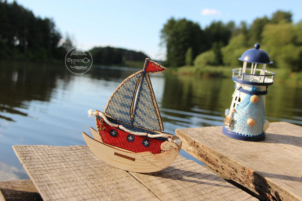 DIY Cross stitch kit on wood