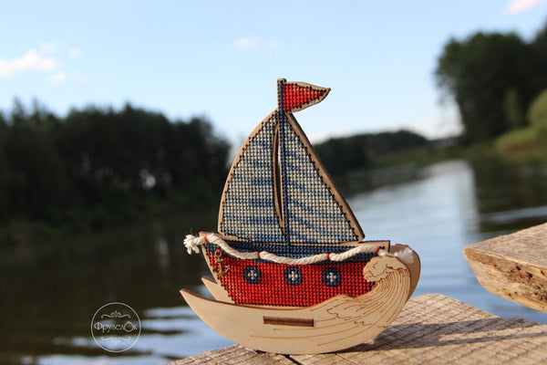 DIY Cross stitch kit on wood