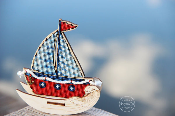 DIY Cross stitch kit on wood