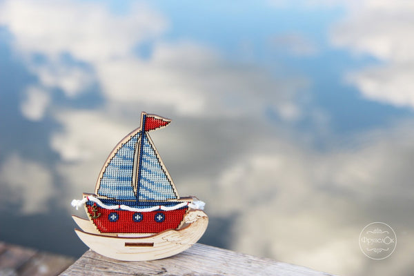 DIY Cross stitch kit on wood