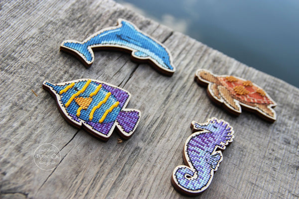 DIY Cross stitch kit on wood