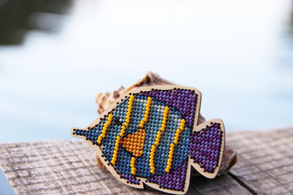 DIY Cross stitch kit on wood