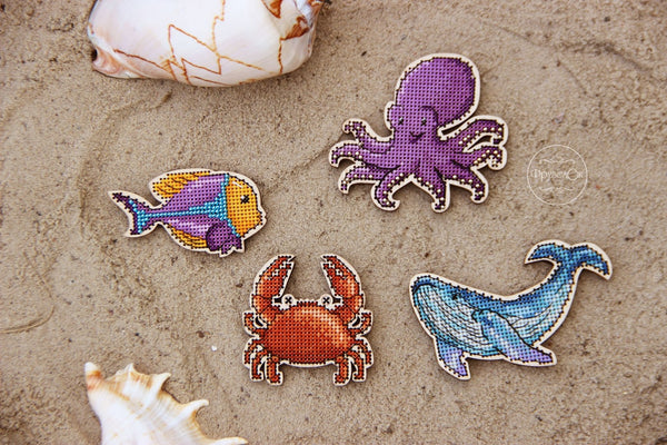 DIY Cross stitch kit on wood