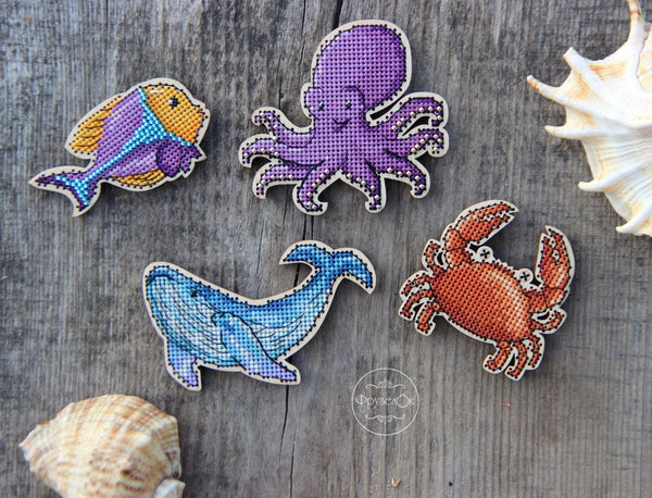 DIY Cross stitch kit on wood