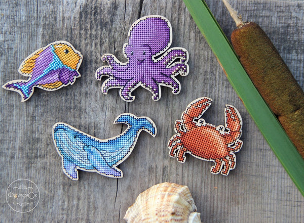 DIY Cross stitch kit on wood